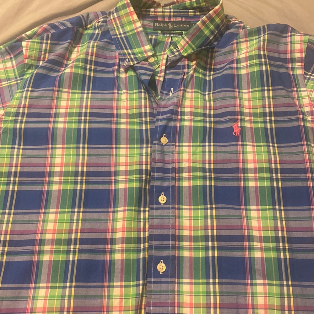 Mens long sleeve polo button down